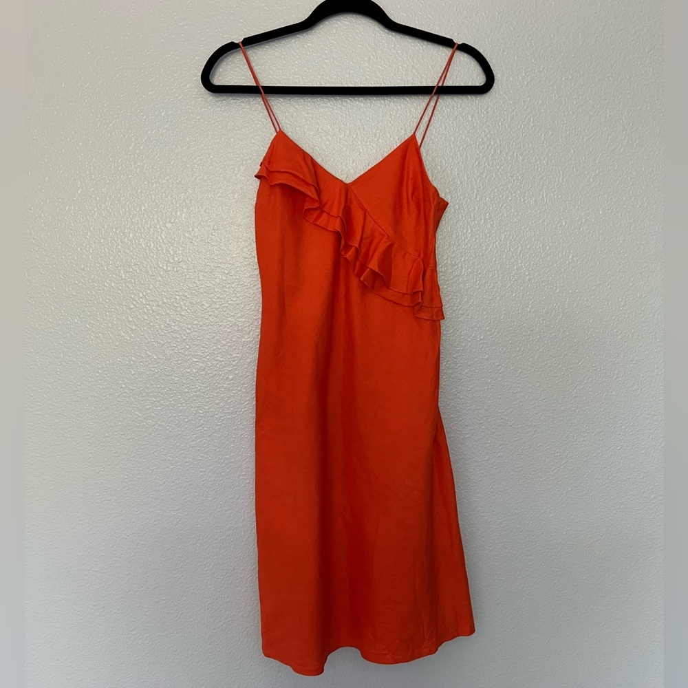 Ralph Ralph Lauren Vintage Ruffle Orange Dress